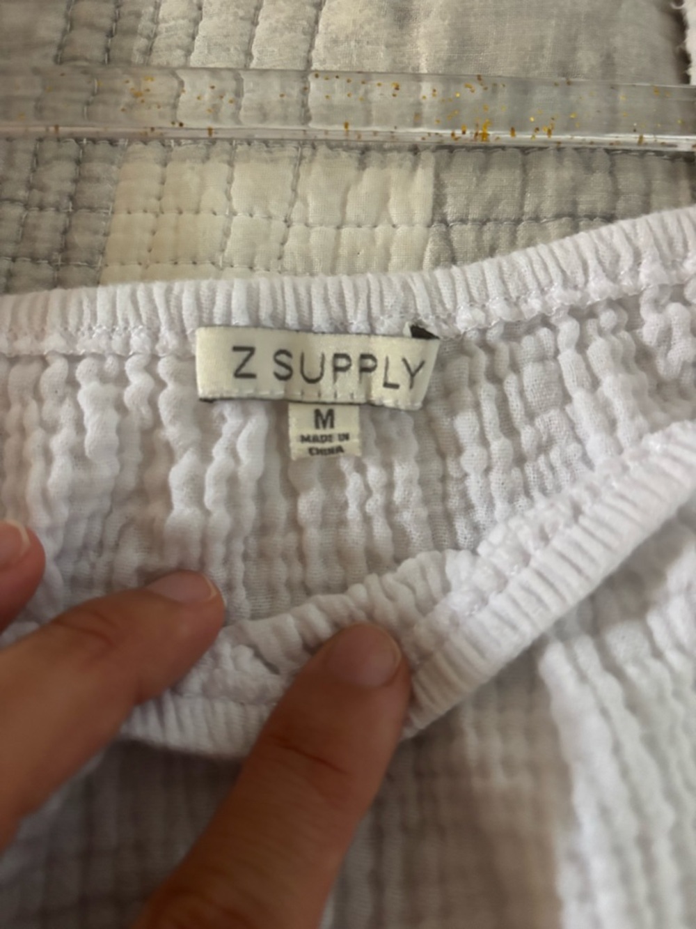 Z Supply White Textured Square-Neck Top - Picture 2 of 2